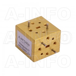15WET_Cu WR15 Waveguide E-Plane Tee 50-75GHz with Three Rectangular Waveguide Interfaces