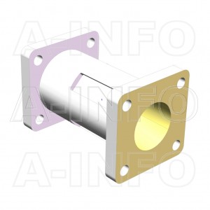 62C16.76WA-50.8 Circular to Rectangular Waveguide Transition 12.4-14.6GHz 50.8mm(2inch) C16.76 to WR62