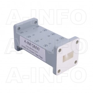 62LB-BP-15900-16100 WR62 Waveguide Band Pass Filter 15.9-16.1Ghz with Two Rectangular Waveguide Interfaces