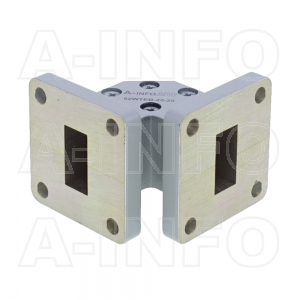 62WTEB-25-25 WR62 Miter Bend Waveguide E-Plane 12.4-18GHz with Two Rectangular Waveguide Interfaces