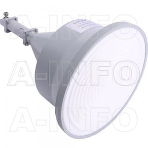 LB-CL-90-70-C-NF Linear Polarization Lens Horn Antenna 8.2-12.4GHz 25dB Gain N Type Female