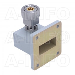 112WCA7 Right Angle Rectangular Waveguide to Coaxial Adapter 7.05-10GHz WR112 to 7mm 