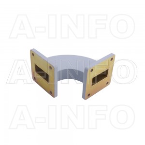 112WHB-50-50-25 WR112 Radius Bend Waveguide H-Plane 7.05-10GHz with Two Rectangular Waveguide Interfaces