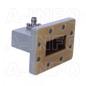 137WCA2.4 Right Angle Rectangular Waveguide to Coaxial Adapter 5.85-8.2GHz WR137 to 2.4mm Female