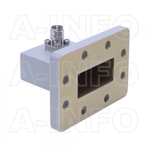 137WCA2.4M Right Angle Rectangular Waveguide to Coaxial Adapter 5.85-8.2GHz WR137 to 2.4mm Male