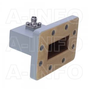 137WCAK Right Angle Rectangular Waveguide to Coaxial Adapter 5.85-8.2GHz WR137 to 2.92mm Female
