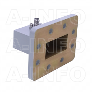 159WCA2.4 Right Angle Rectangular Waveguide to Coaxial Adapter 4.9-7.05GHz WR159 to 2.4mm Female