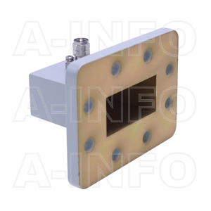 159WCA2.4M Right Angle Rectangular Waveguide to Coaxial Adapter 4.9-7.05GHz WR159 to 2.4mm Male