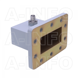 229WCA2.4M Right Angle Rectangular Waveguide to Coaxial Adapter 3.3-4.9GHz WR229 to 2.4mm Male