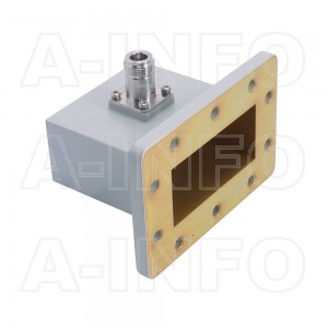 284WCAN Right Angle Rectangular Waveguide to Coaxial Adapter 2.6-3.95GHz WR284 to N Type Female