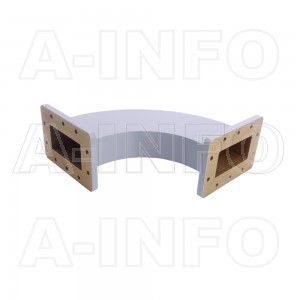 430WHB-250-250-152 WR430 Radius Bend Waveguide H-Plane 1.7-2.6GHz with Two Rectangular Waveguide Interfaces