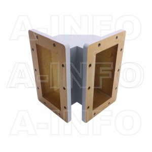 430WTEB-80-80 WR430 Miter Bend Waveguide E-Plane 1.7-2.6GHz with Two Rectangular Waveguide Interfaces