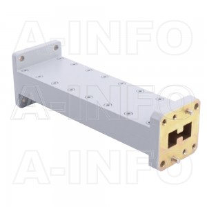 580D90WA-127 Double Ridge to Rectangular Waveguide Transition 8.2-12.4GHz 127mm(5inch) WRD580 to WR90