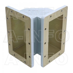 650WTEB-100-100 WR650 Miter Bend Waveguide E-Plane 1.12-1.7GHz with Two Rectangular Waveguide Interfaces