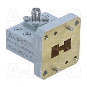 750DRWCAS_Cu Right Angle Double Ridge Waveguide to Coaxial Adapter 7.5-18GHz WRD750 to SMA Female