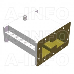 84DRWHCAN Right Angle High Power Double Ridge Waveguide to Coaxial Adapter 0.84-2GHz WRD84 to N Type Female