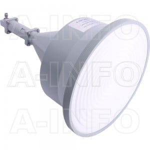 LB-CL-90-70-C-TF Linear Polarization Lens Horn Antenna 8.2-12.4GHz 25dB Gain TNC Female