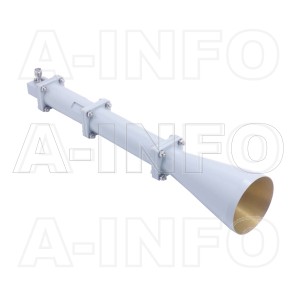 LB-CNH-90-15-R16-C-TF Right Hand Circular Polarization(RHCP) Conical Horn Antenna 8.9-11.7GHz 15dB Gain TNC Female